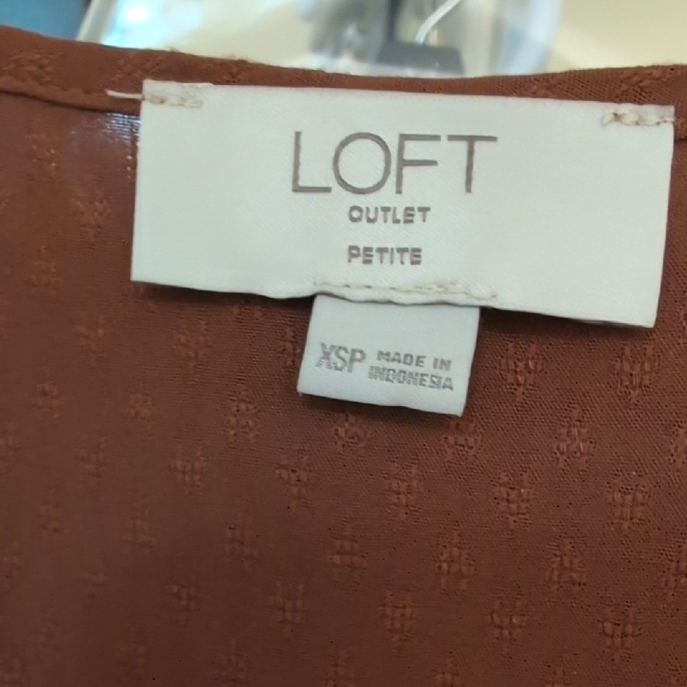 LOFT Rust Midi Dress - Picture 2 of 8